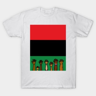 Pan African flag Juneteenth black freedom liberation T-Shirt